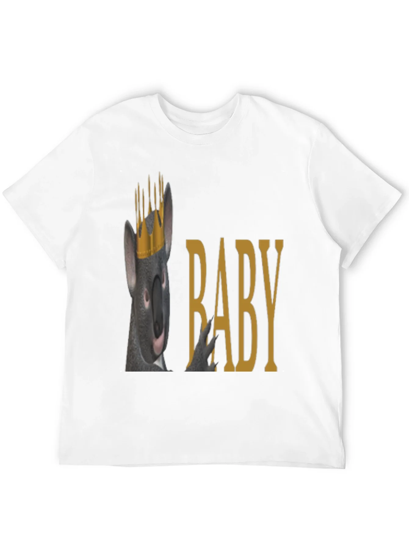 Camiseta Negra con Dise?o Divertido de Rata Rey Beb¨¦