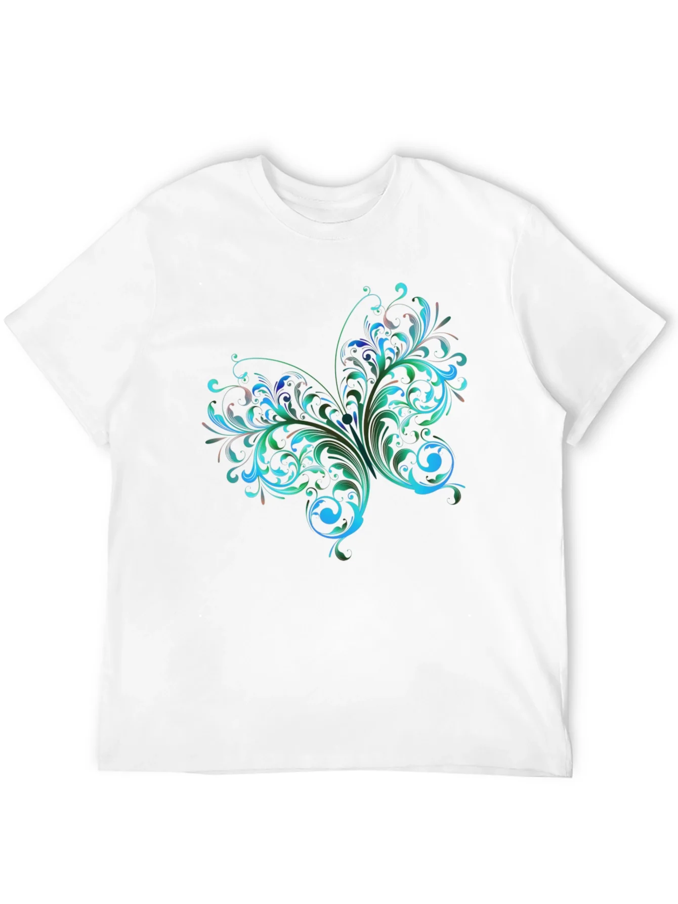 Rebbecca Stylish Black T-Shirt with Floral Butterfly Design