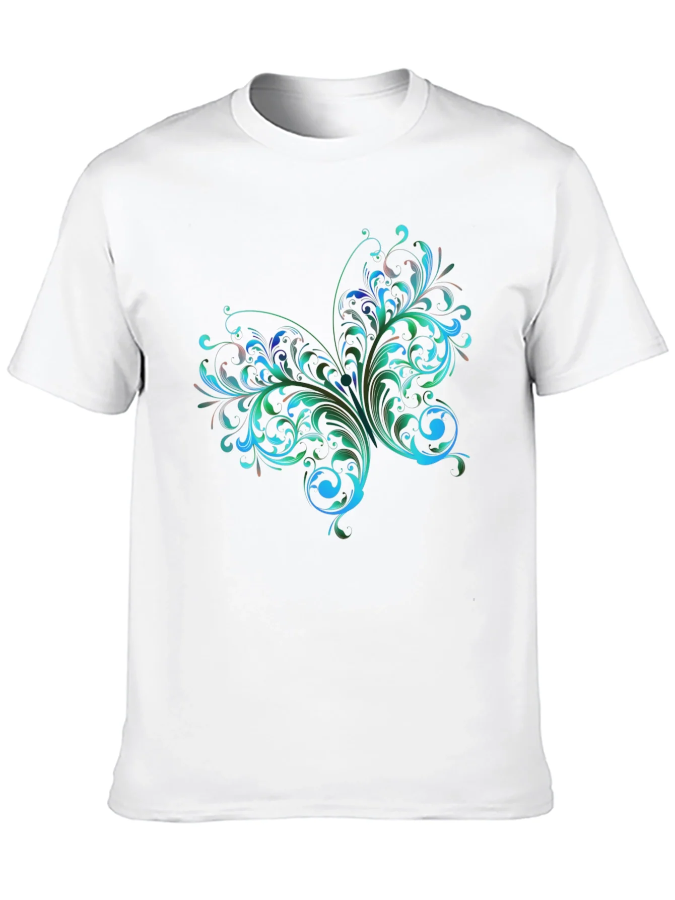 Rebbecca Stylish Black T-Shirt with Floral Butterfly Design