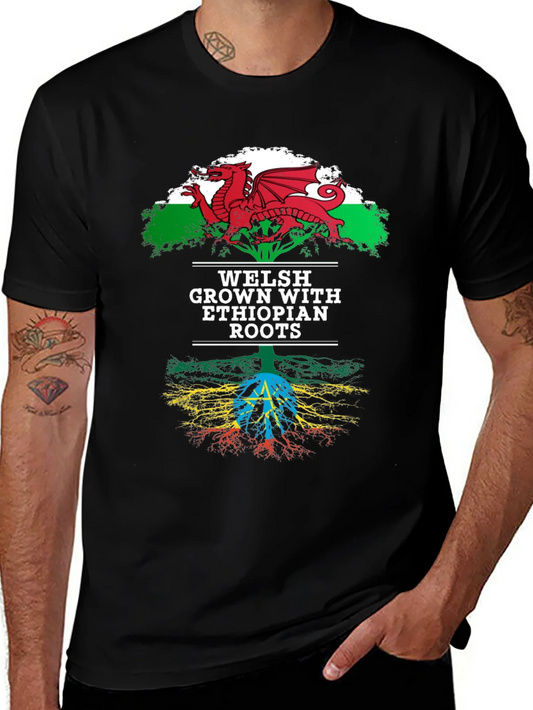 Camiseta Welsh Grown Ethiopian Roots