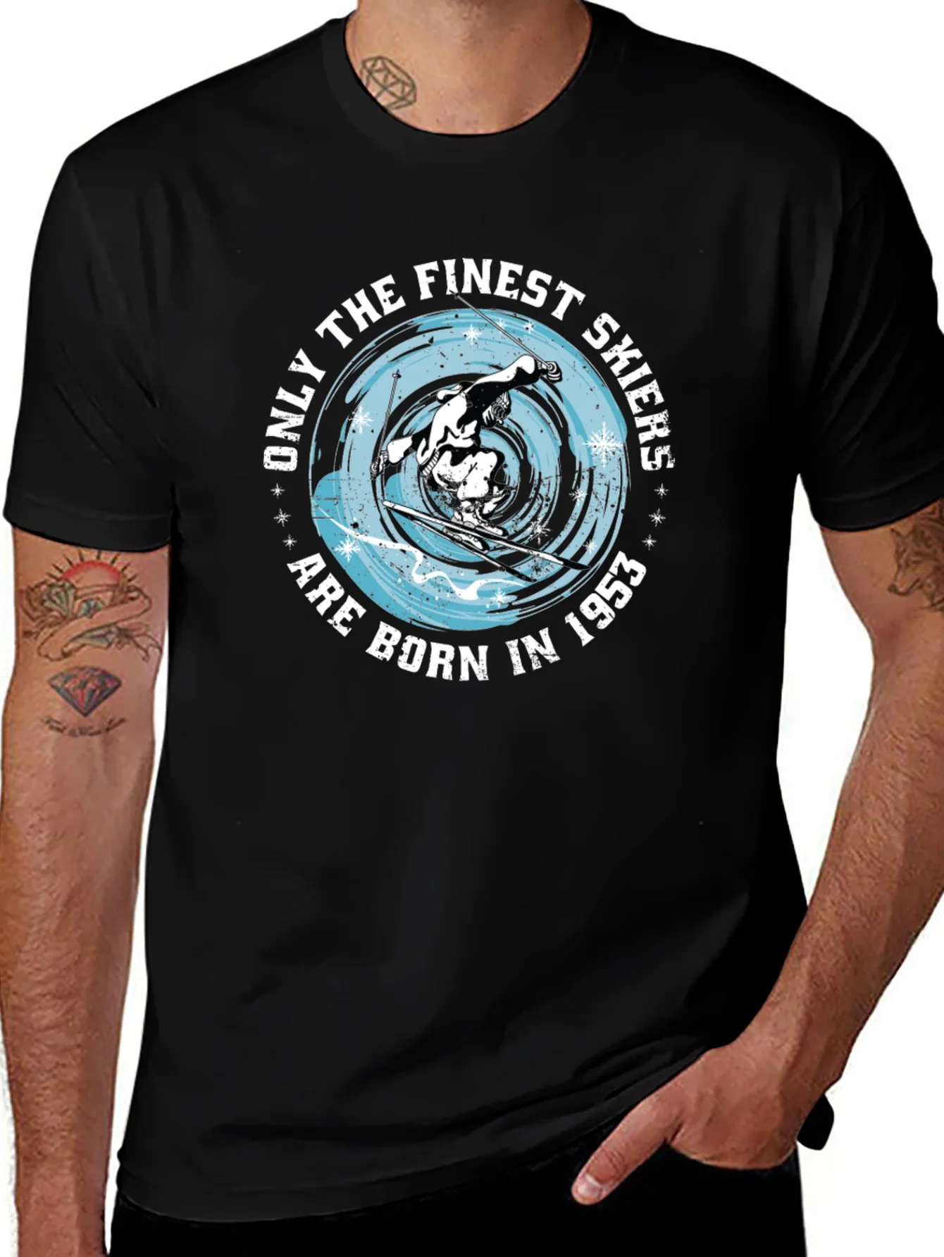 Rebbecca Finest Skiers Born in 1953 Black T-Shirt