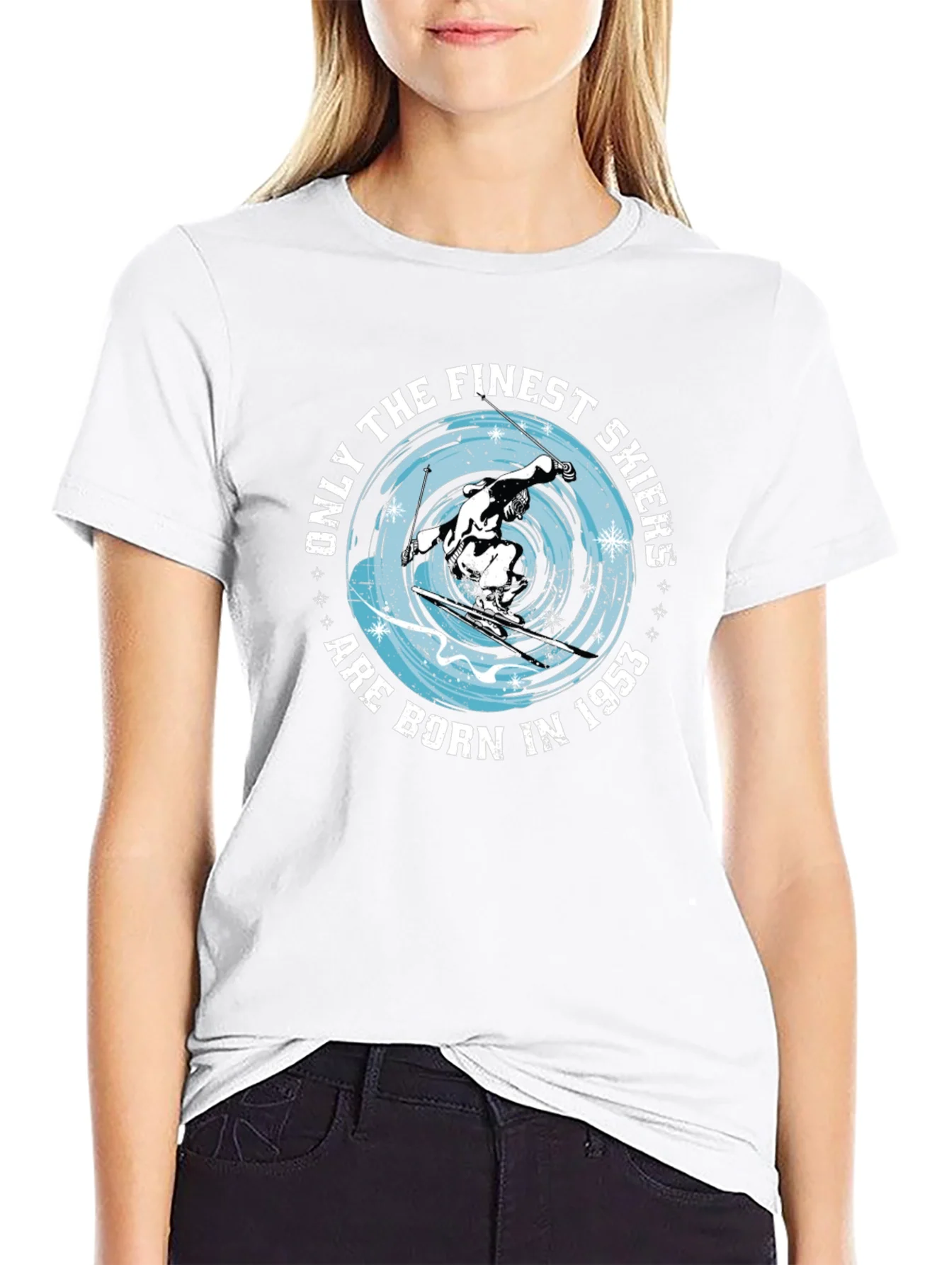 Rebbecca Finest Skiers Born in 1953 Black T-Shirt