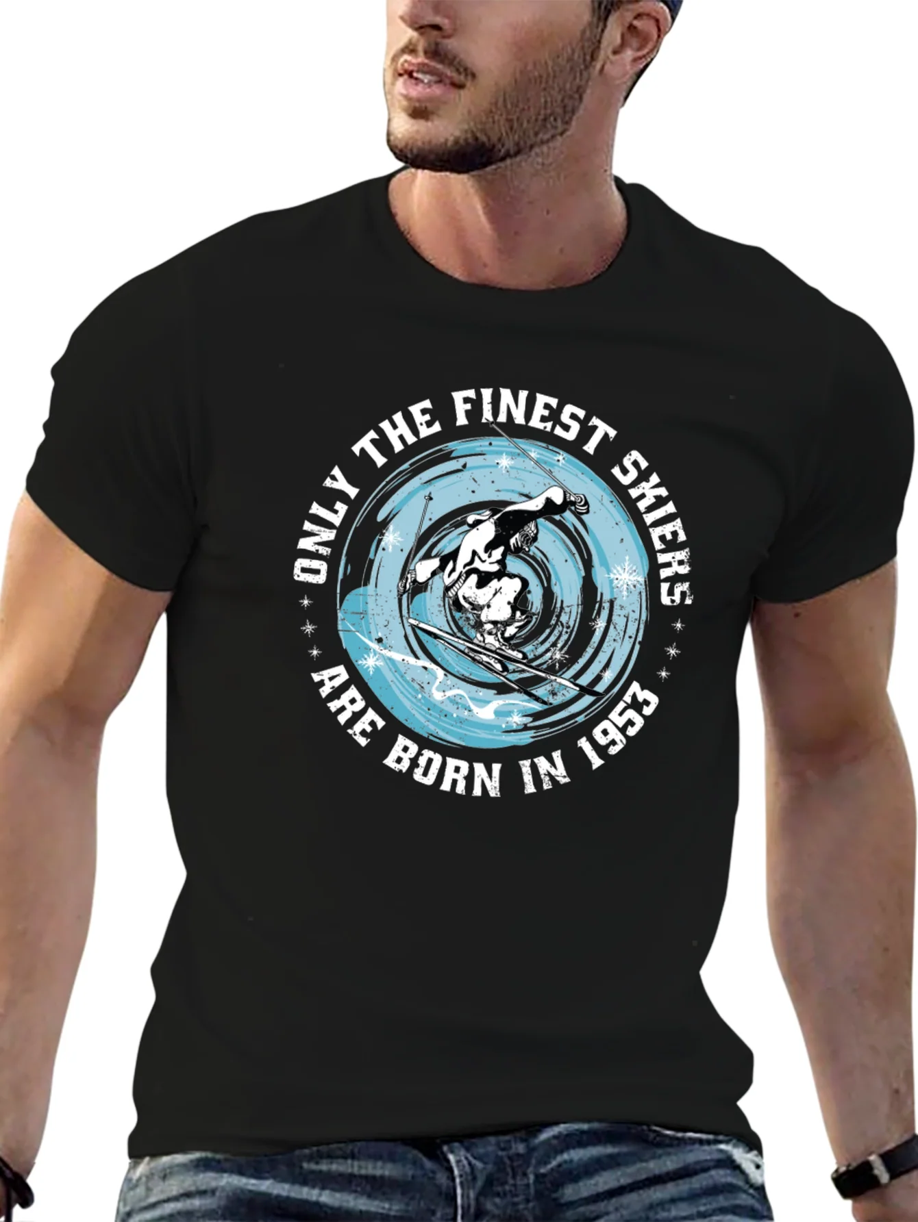 Rebbecca Finest Skiers Born in 1953 Black T-Shirt