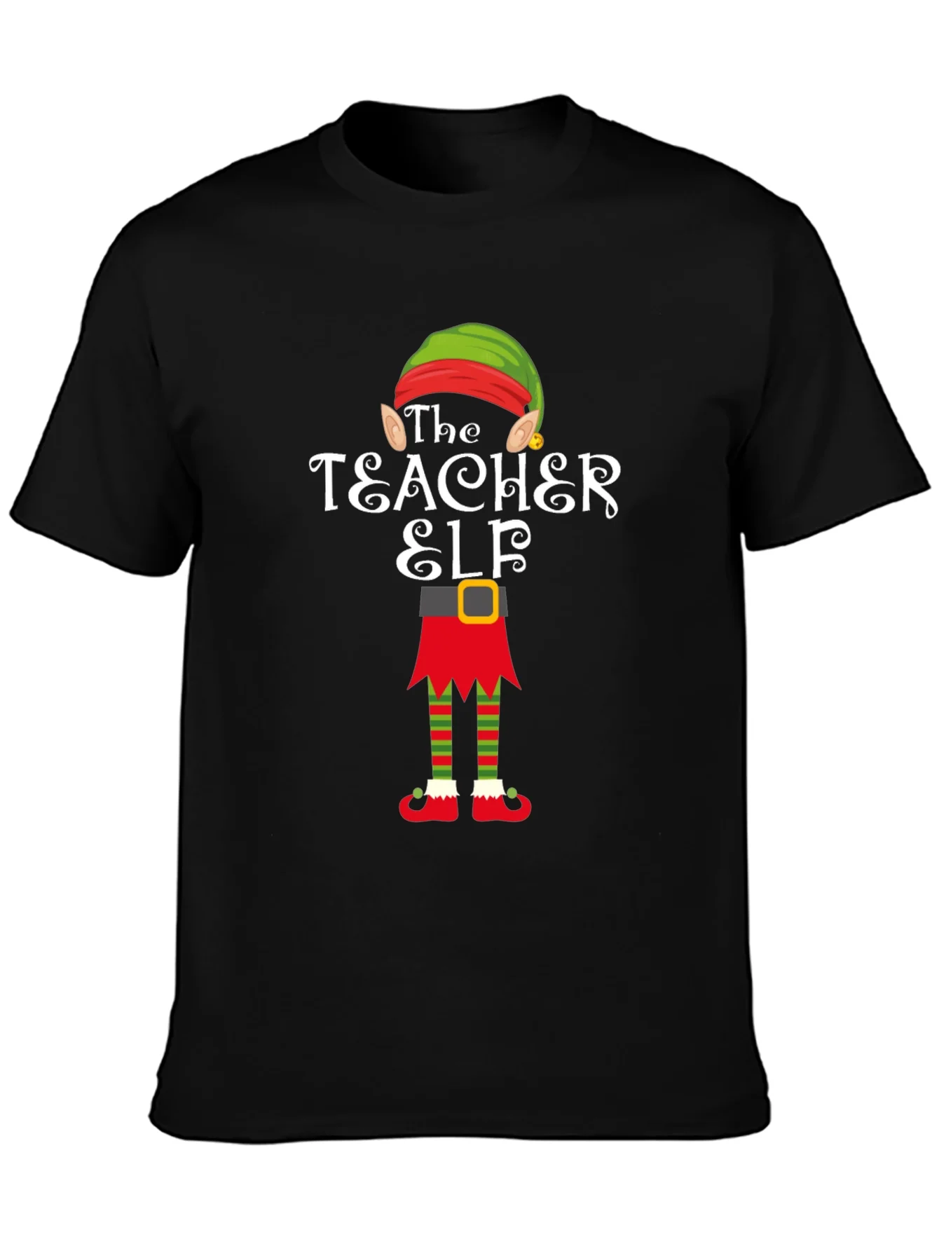 Camiseta Negra Profesor Elfo Navide?o