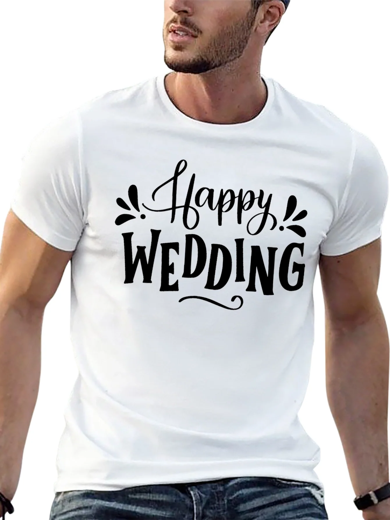 Rebbecca Happy Wedding T-Shirt - Elegant Celebration Design