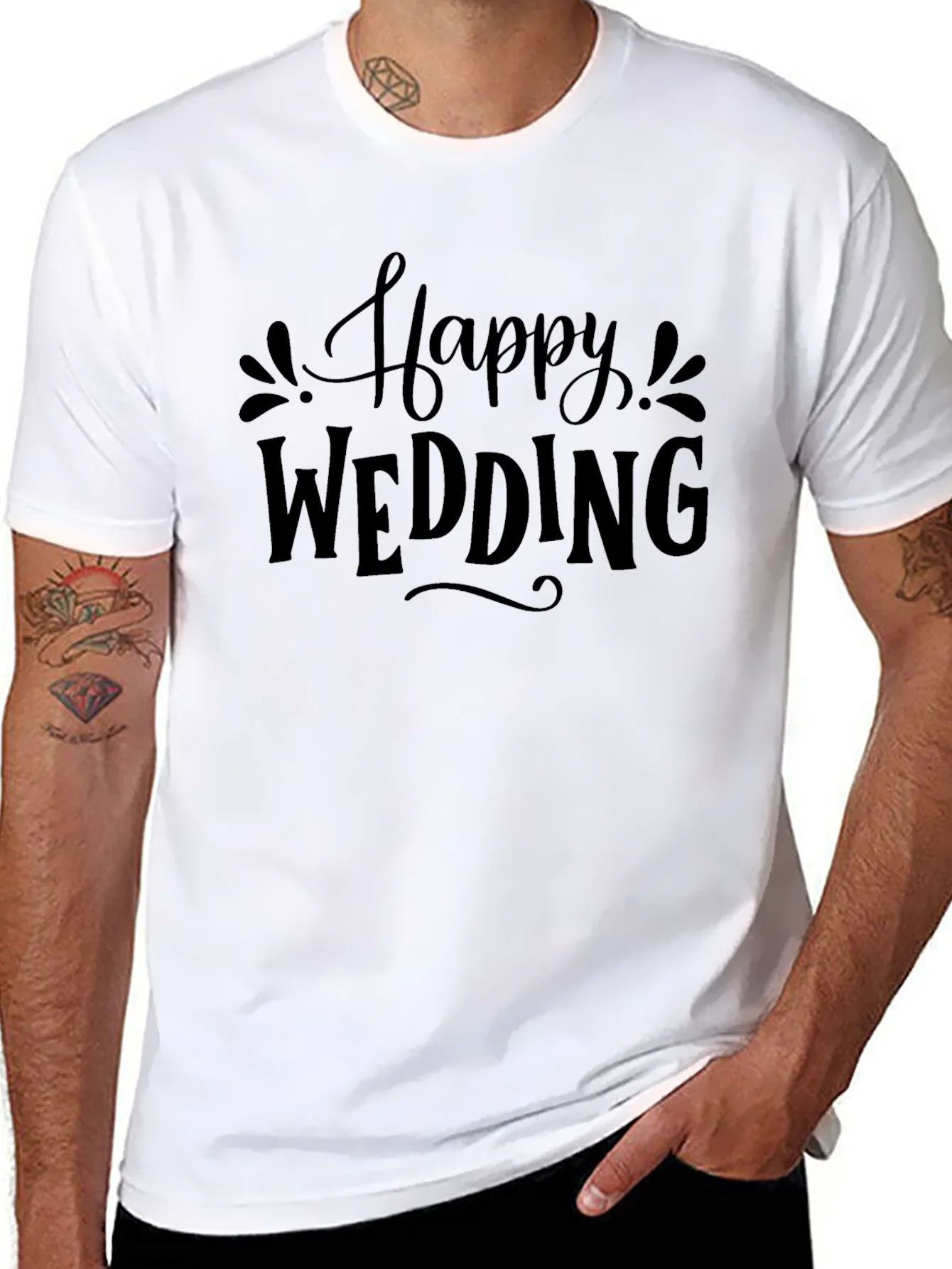 Rebbecca Happy Wedding T-Shirt - Elegant Celebration Design