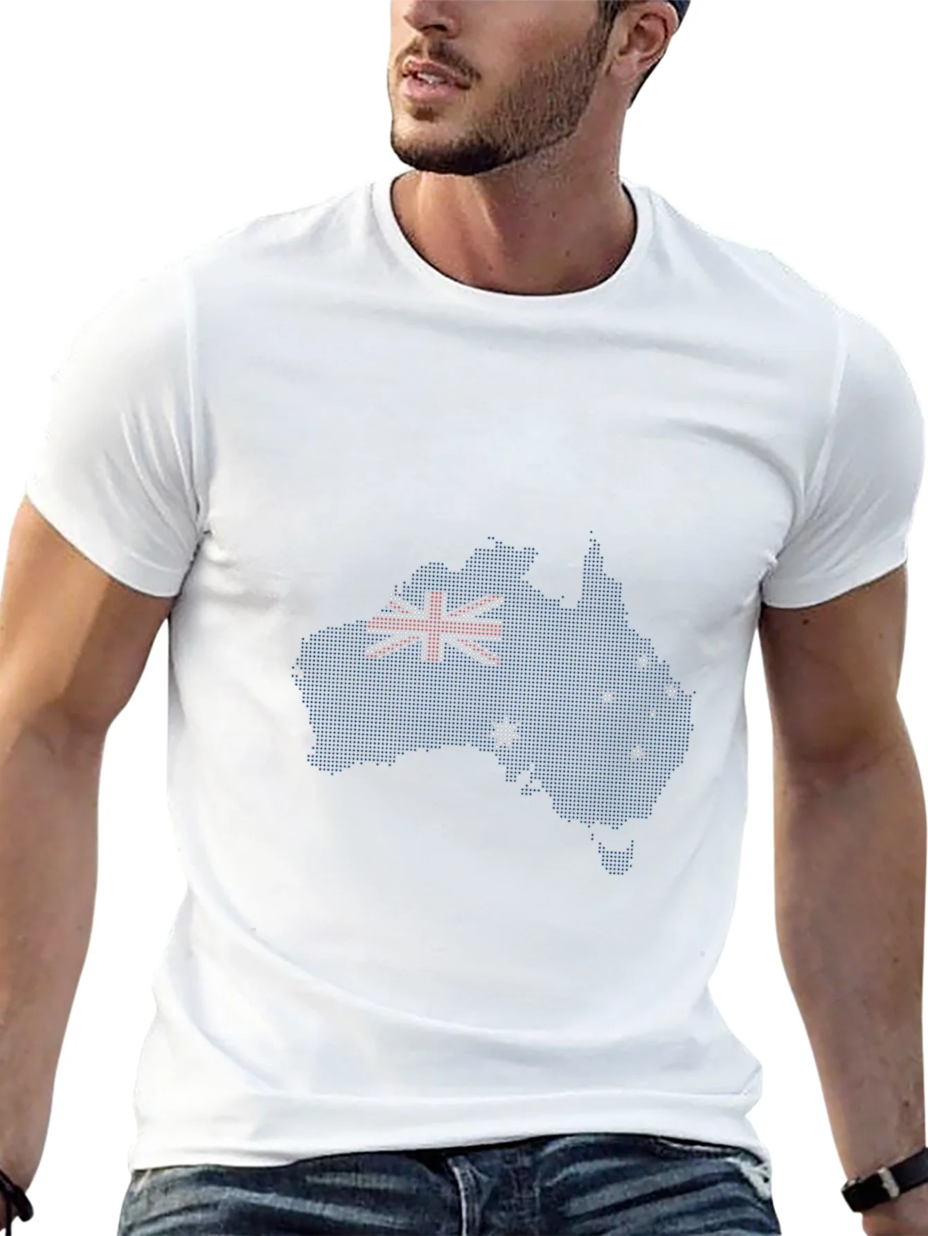 Camiseta Negra Dise?o Australia Bandera Australiana