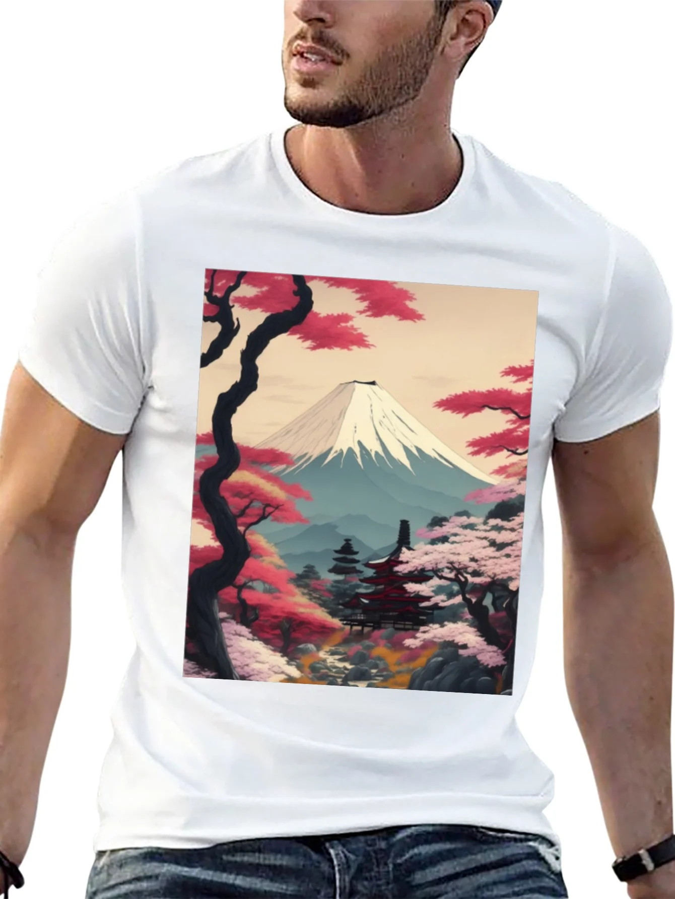 Camiseta Negra con Dise?o Japon¨¦s