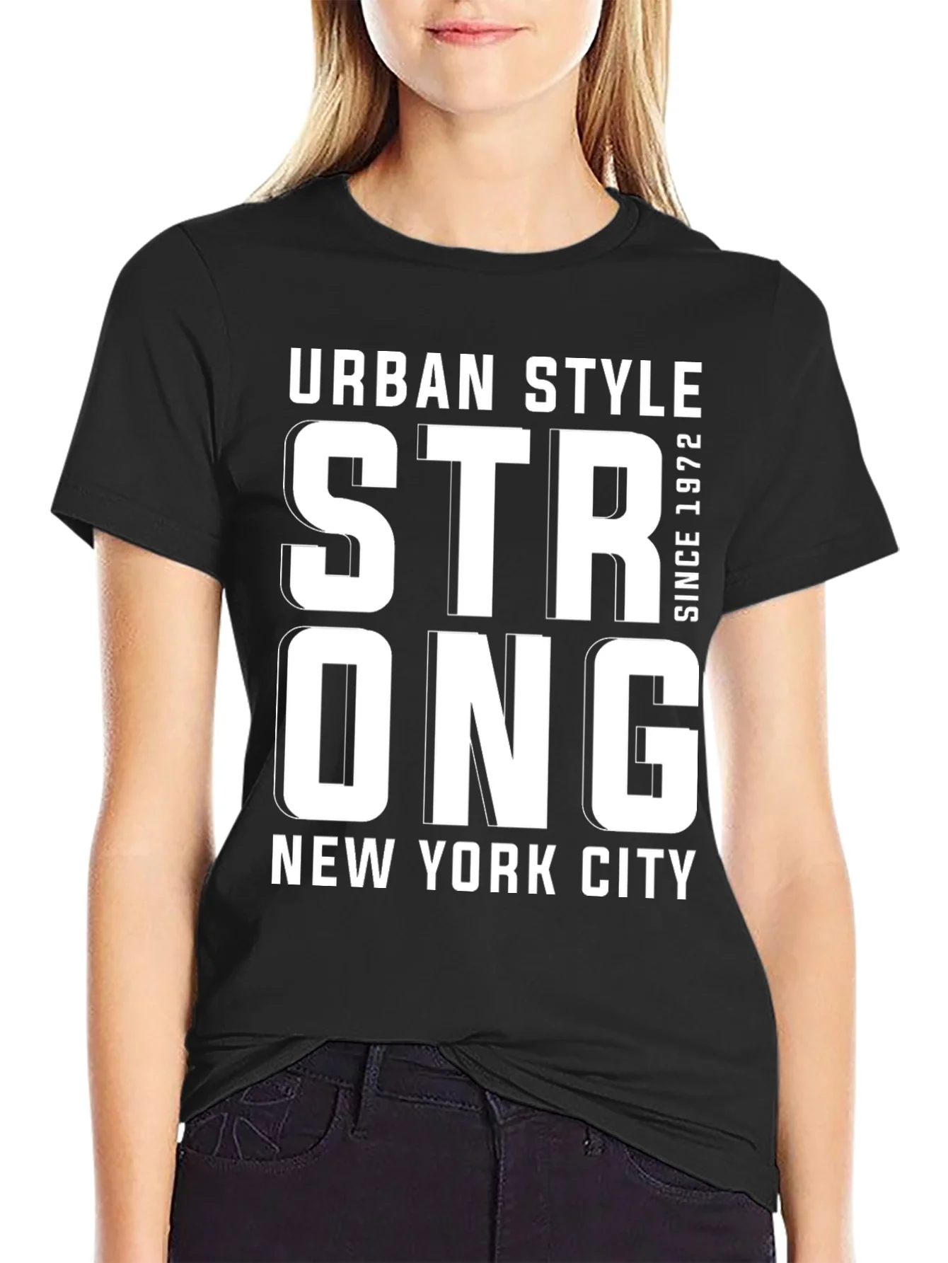 Rebbecca Urban Style Strong NY Tee - Black