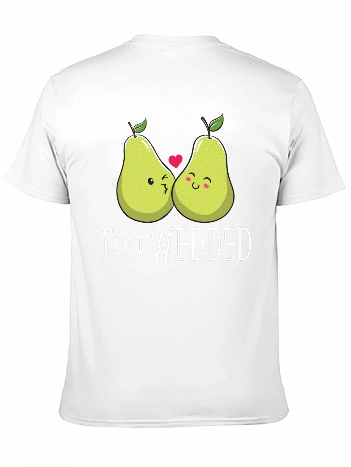 Camiseta Negra Demasiado Casados con Dise?o de Peras