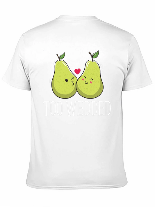 Camiseta Negra Demasiado Casados con Dise?o de Peras