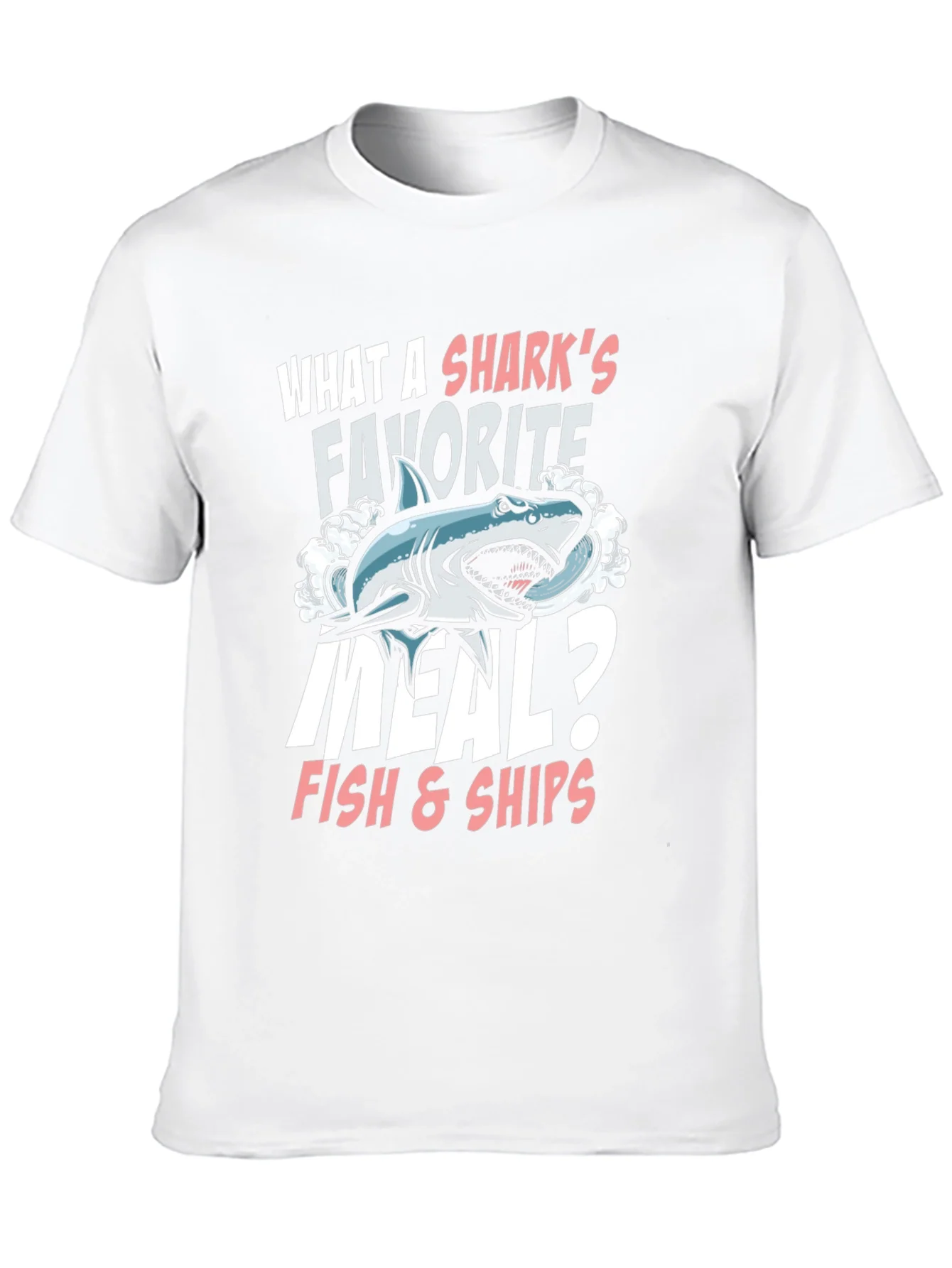 Camiseta Negra Humor Tibur¨®n - ?Fish & Ships!