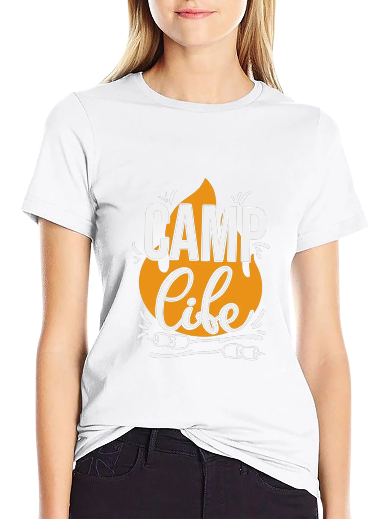 Rebbecca Camp Life T-Shirt - Black Camping Tee