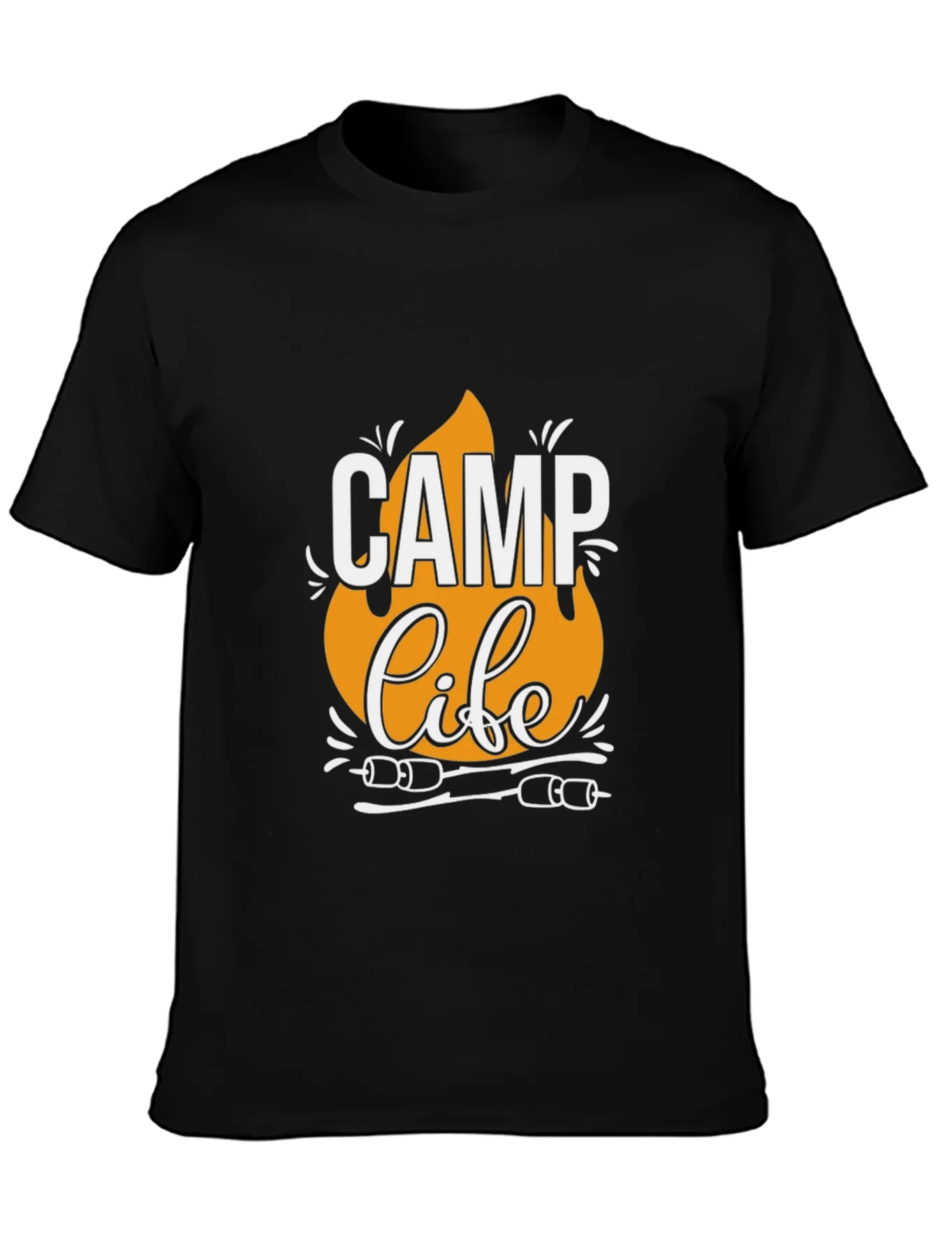 Rebbecca Camp Life T-Shirt - Black Camping Tee