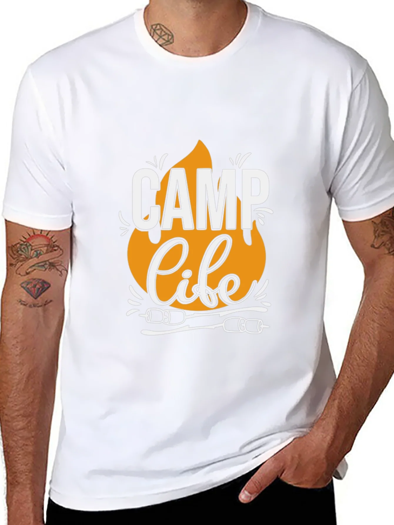 Rebbecca Camp Life T-Shirt - Black Camping Tee