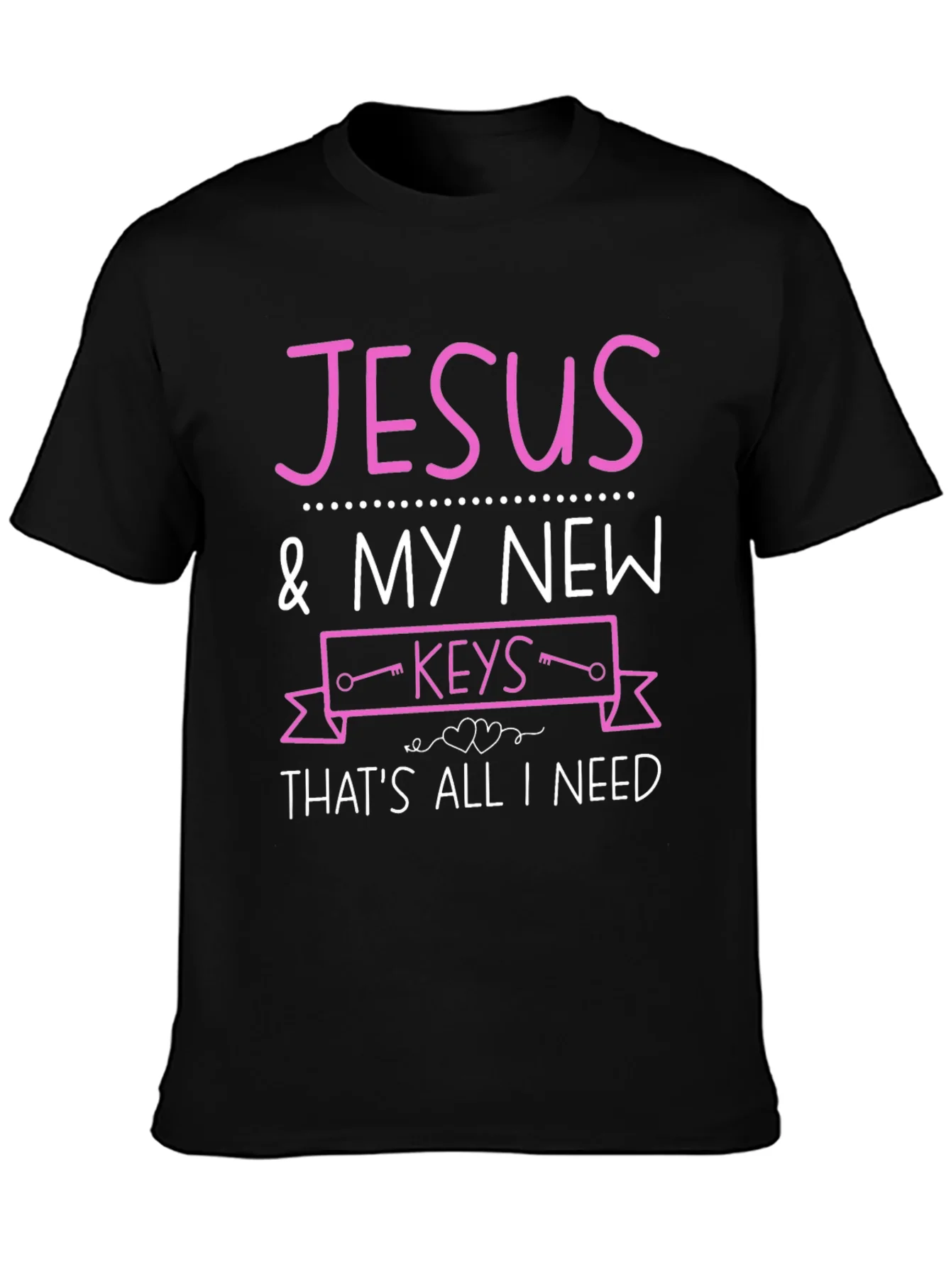 Camiseta Negra: Jes¨²s y Mis Nuevas Llaves