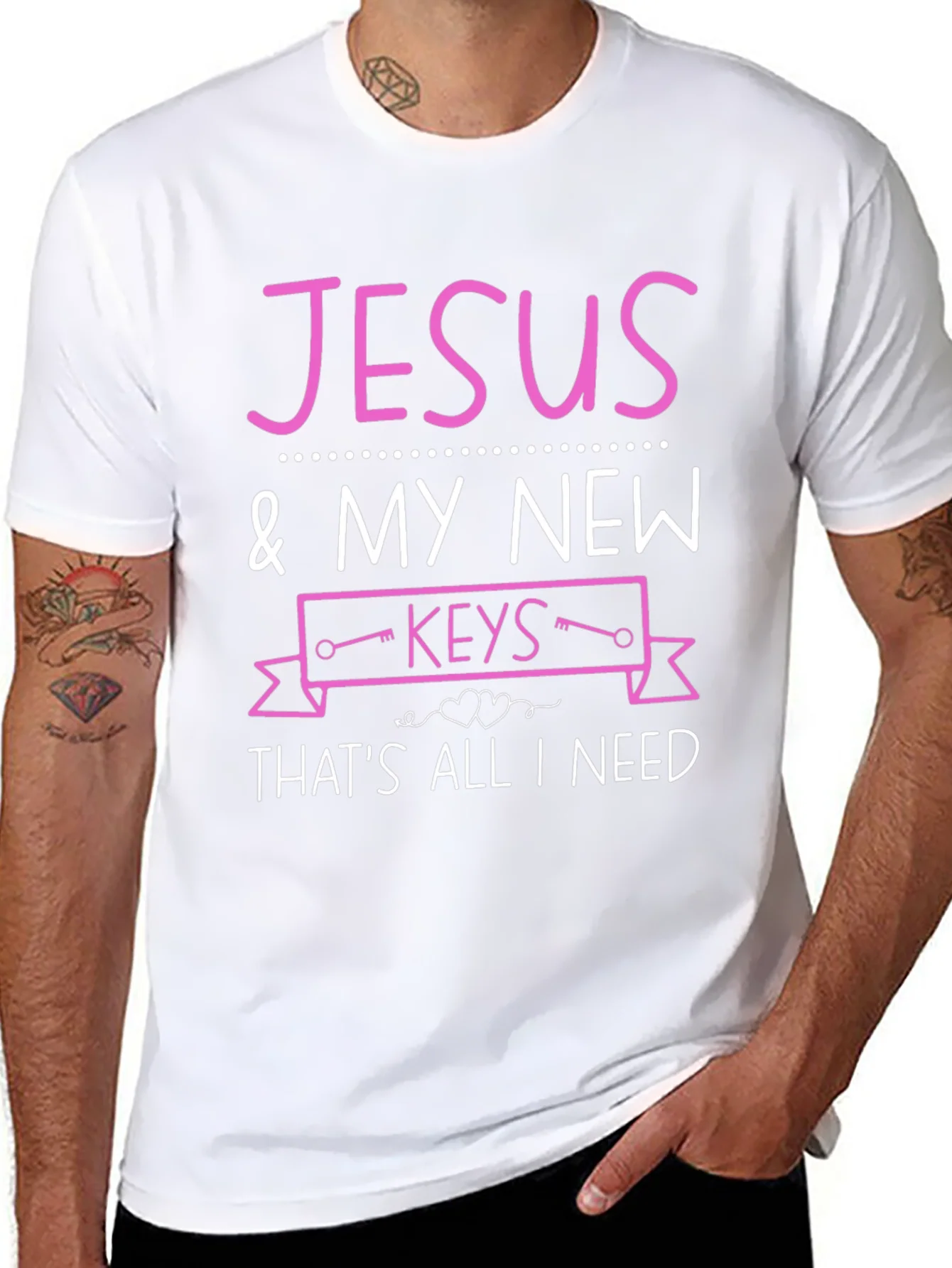 Camiseta Negra: Jes¨²s y Mis Nuevas Llaves