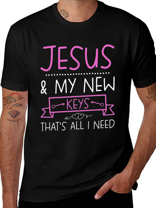 Camiseta Negra: Jes¨²s y Mis Nuevas Llaves