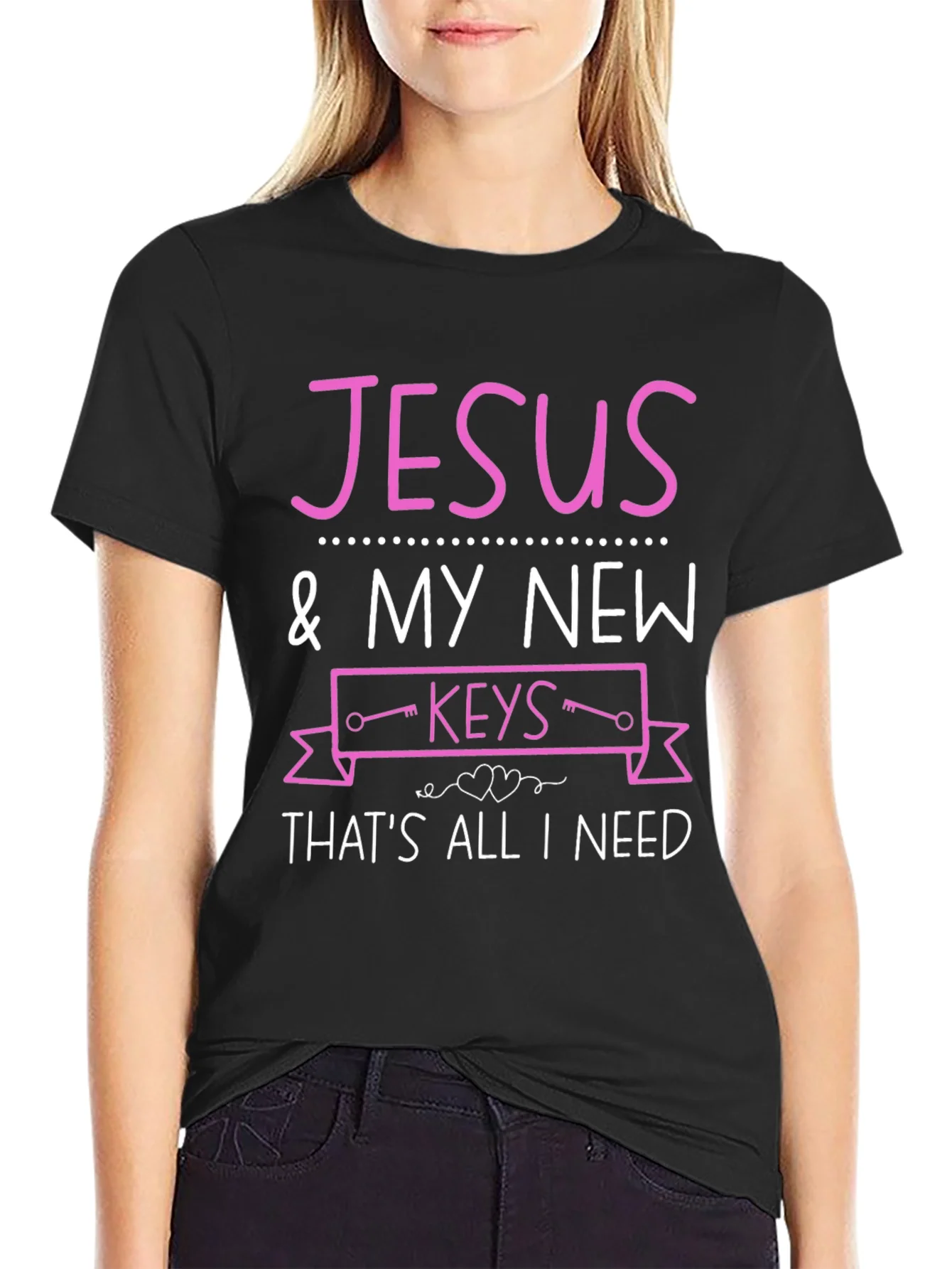 Camiseta Negra: Jes¨²s y Mis Nuevas Llaves