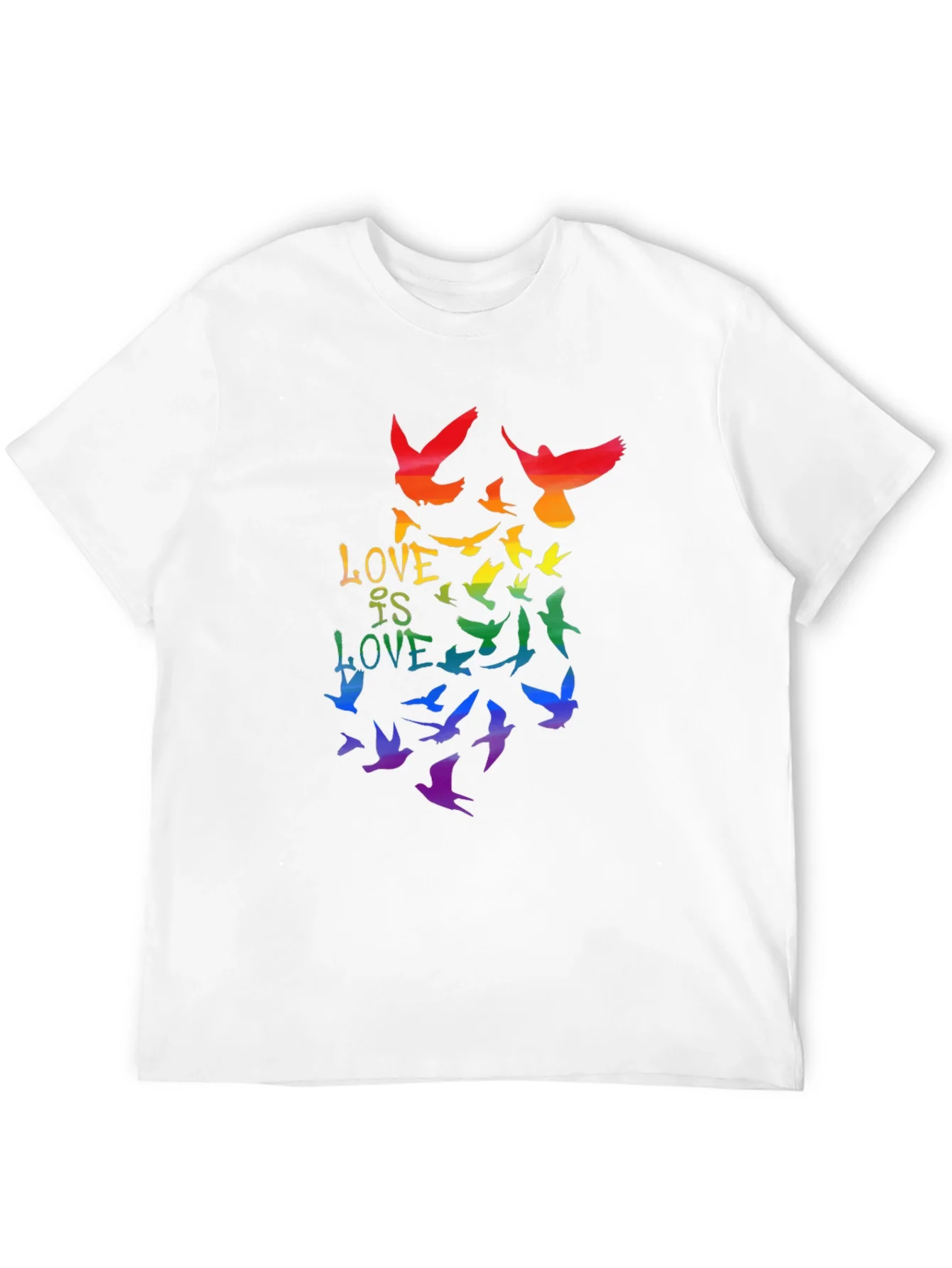 Rebbecca Love is Love Rainbow Birds Graphic Tee