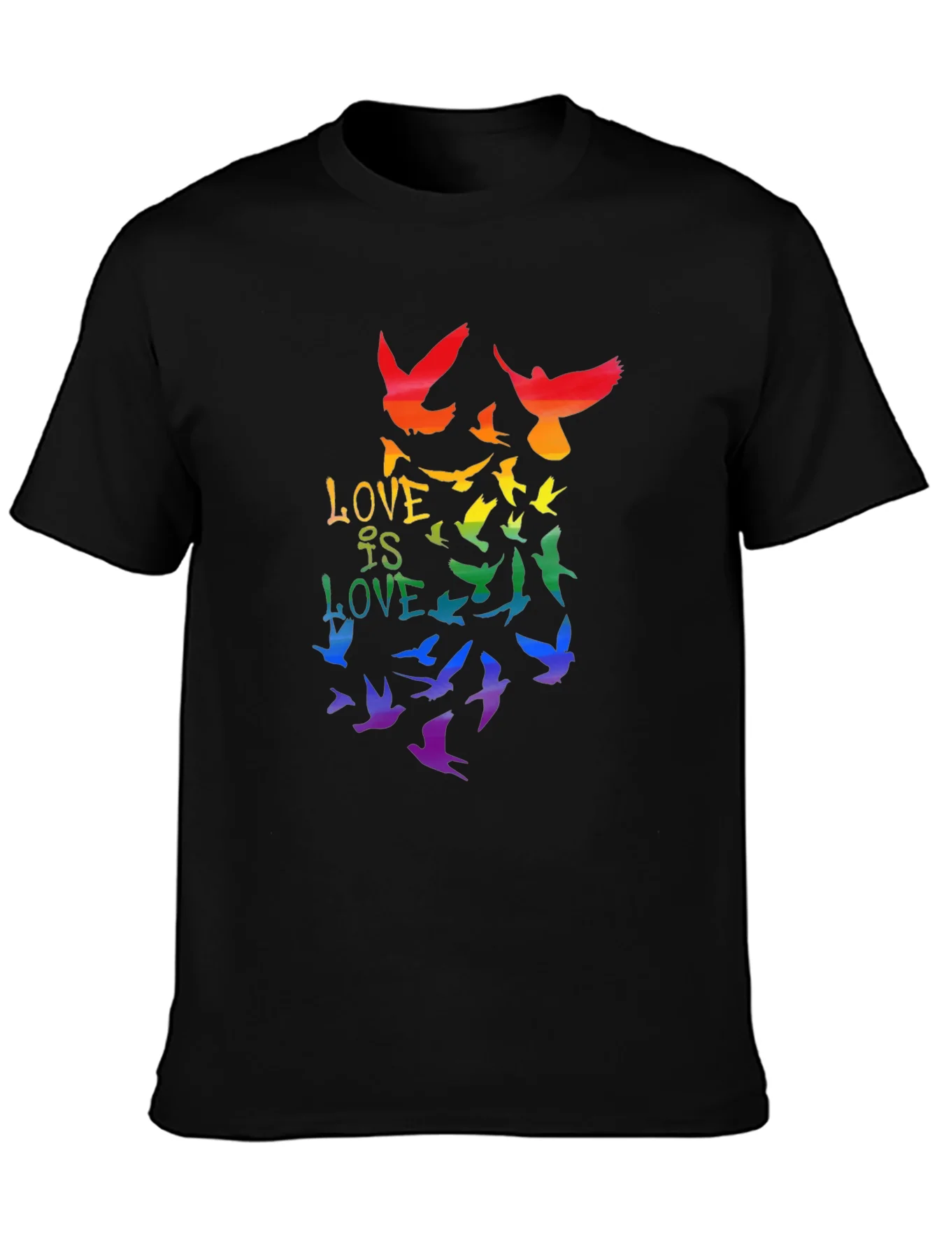 Rebbecca Love is Love Rainbow Birds Graphic Tee