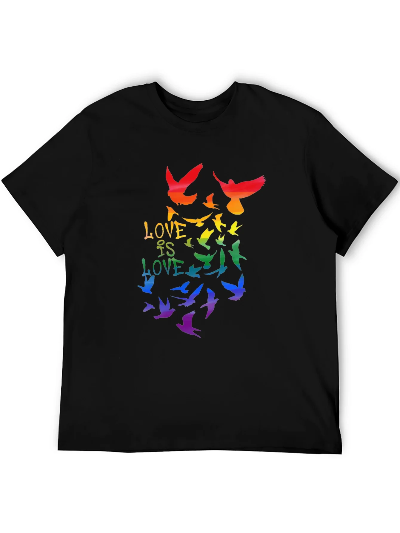 Rebbecca Love is Love Rainbow Birds Graphic Tee