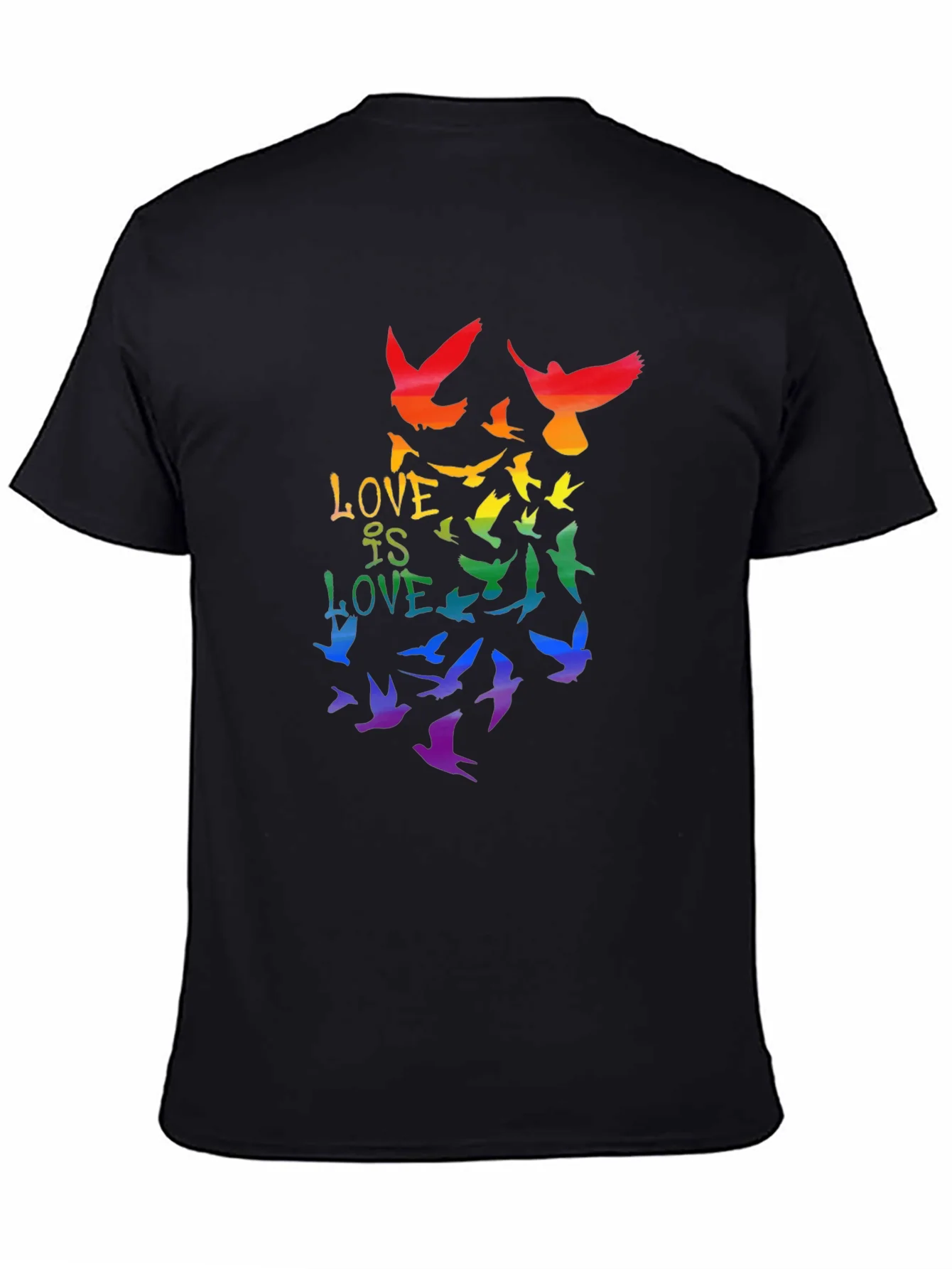 Rebbecca Love is Love Rainbow Birds Graphic Tee
