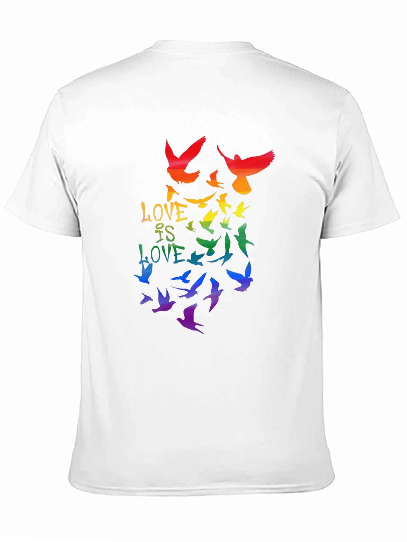 Rebbecca Love is Love Rainbow Birds Graphic Tee