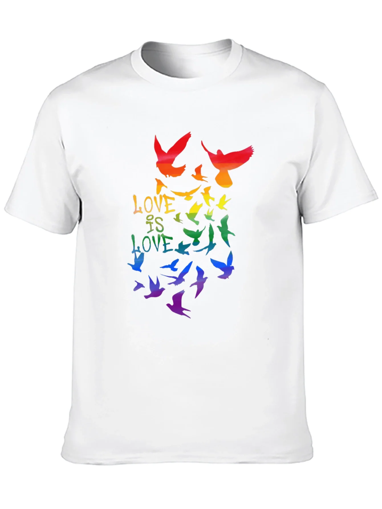 Rebbecca Love is Love Rainbow Birds Graphic Tee