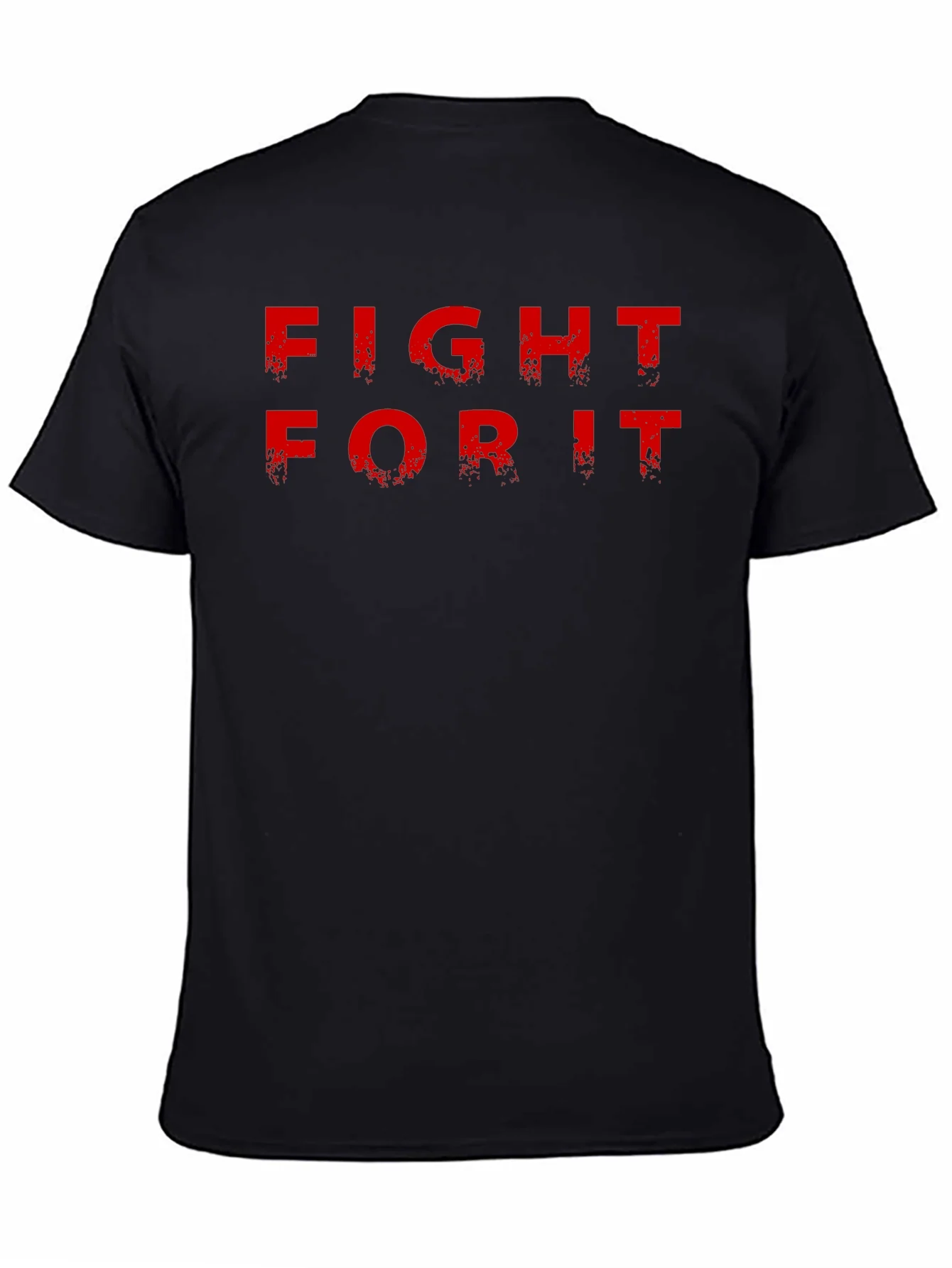 Camiseta Negra Fight For It para Hombre