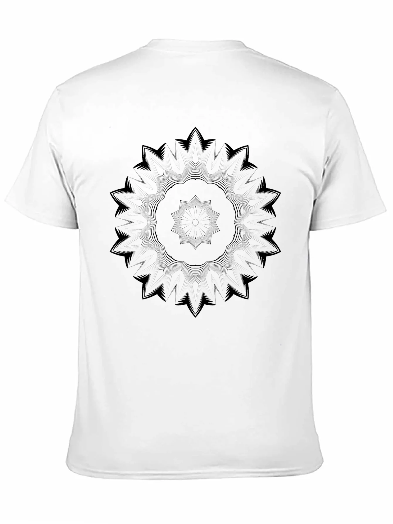 Camiseta Negra Mandala Hombre Casual