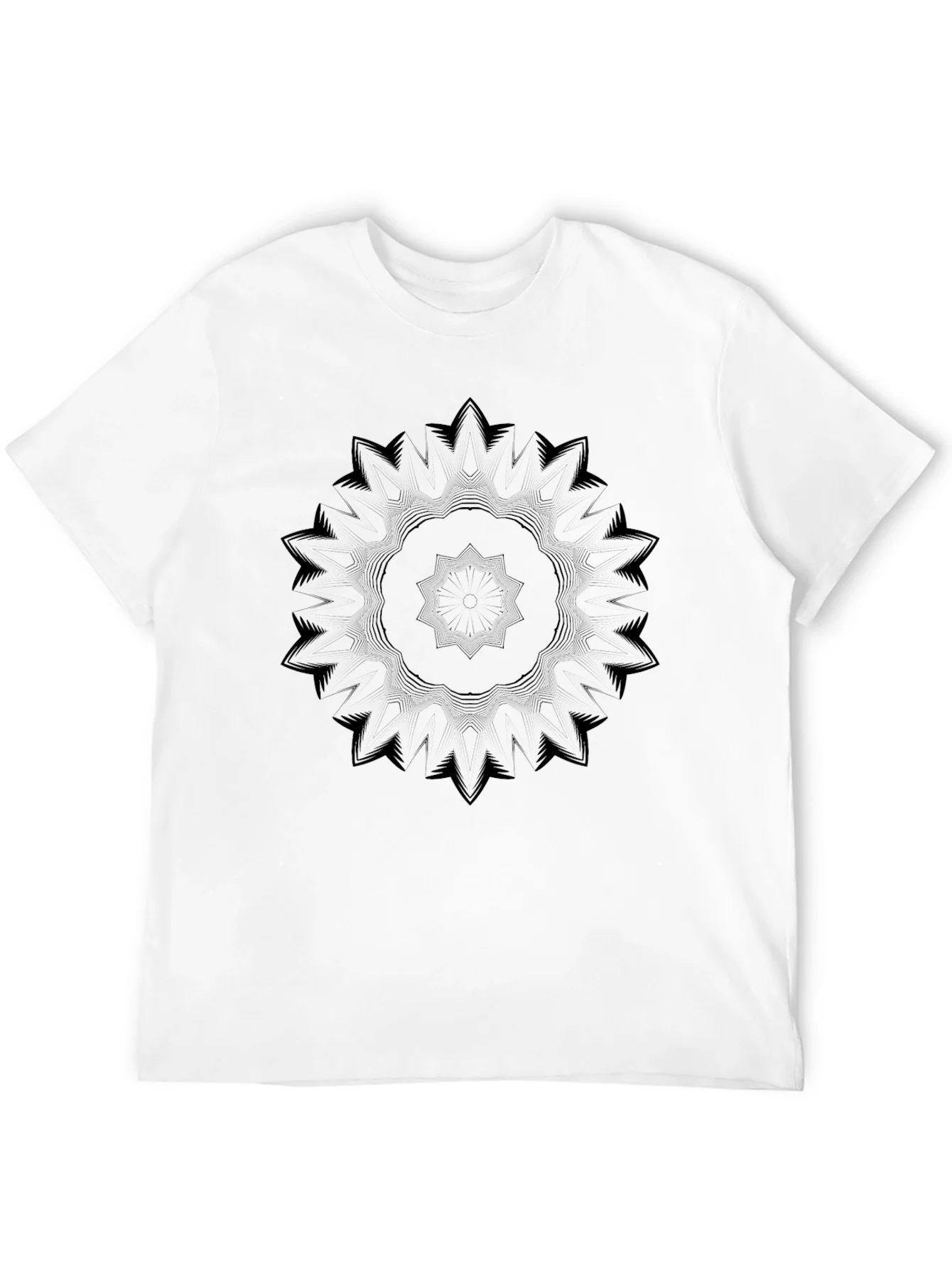 Camiseta Negra Mandala Hombre Casual