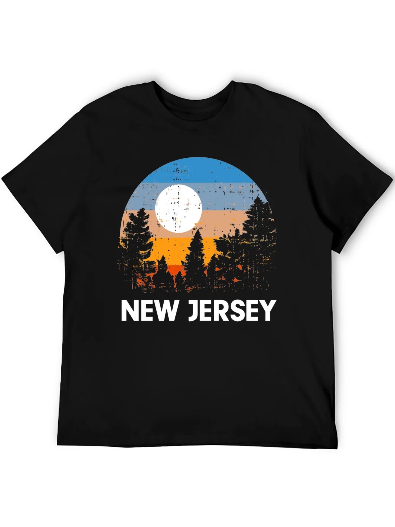 Camiseta Hombre Dise?o Atardecer New Jersey