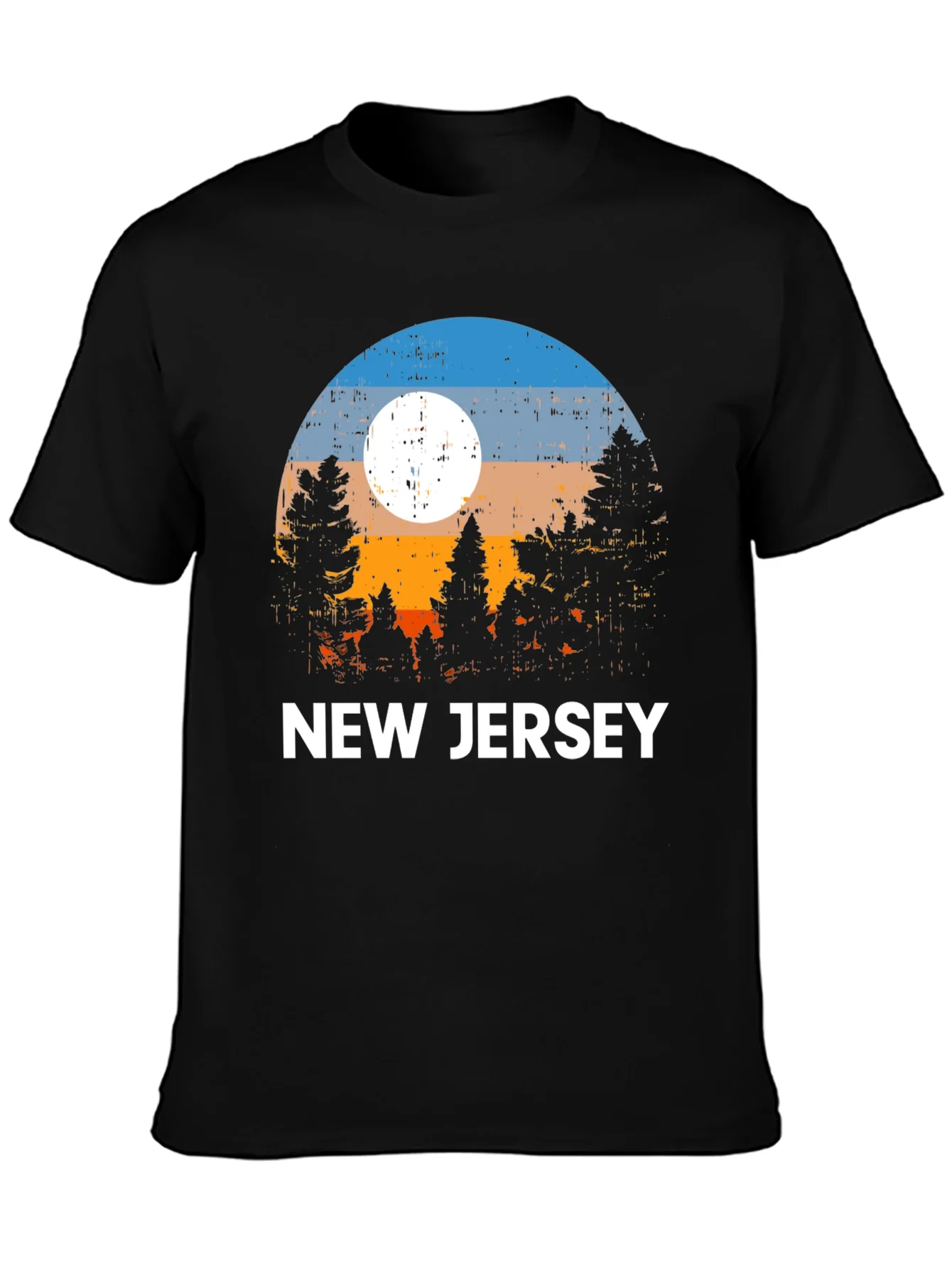 Camiseta Hombre Dise?o Atardecer New Jersey