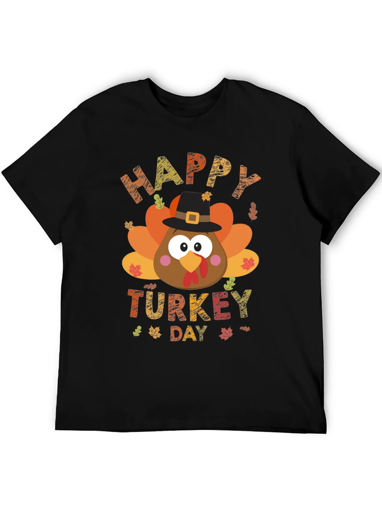 Rebbecca Happy Turkey Day Graphic Tee - Black