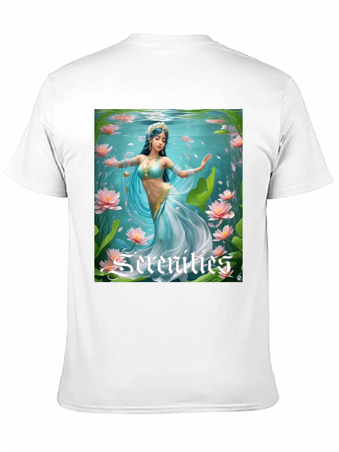 Camiseta Negra con Dise?o Acu¨¢tico de Serenidad