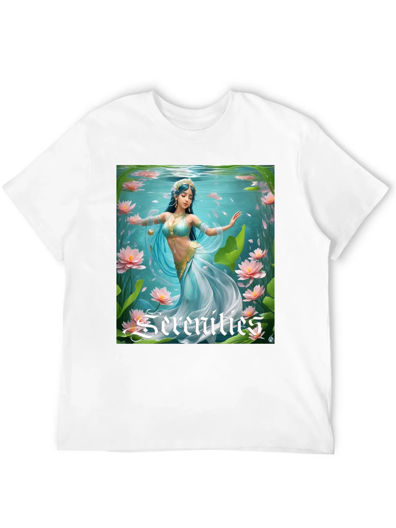 Camiseta Negra con Dise?o Acu¨¢tico de Serenidad