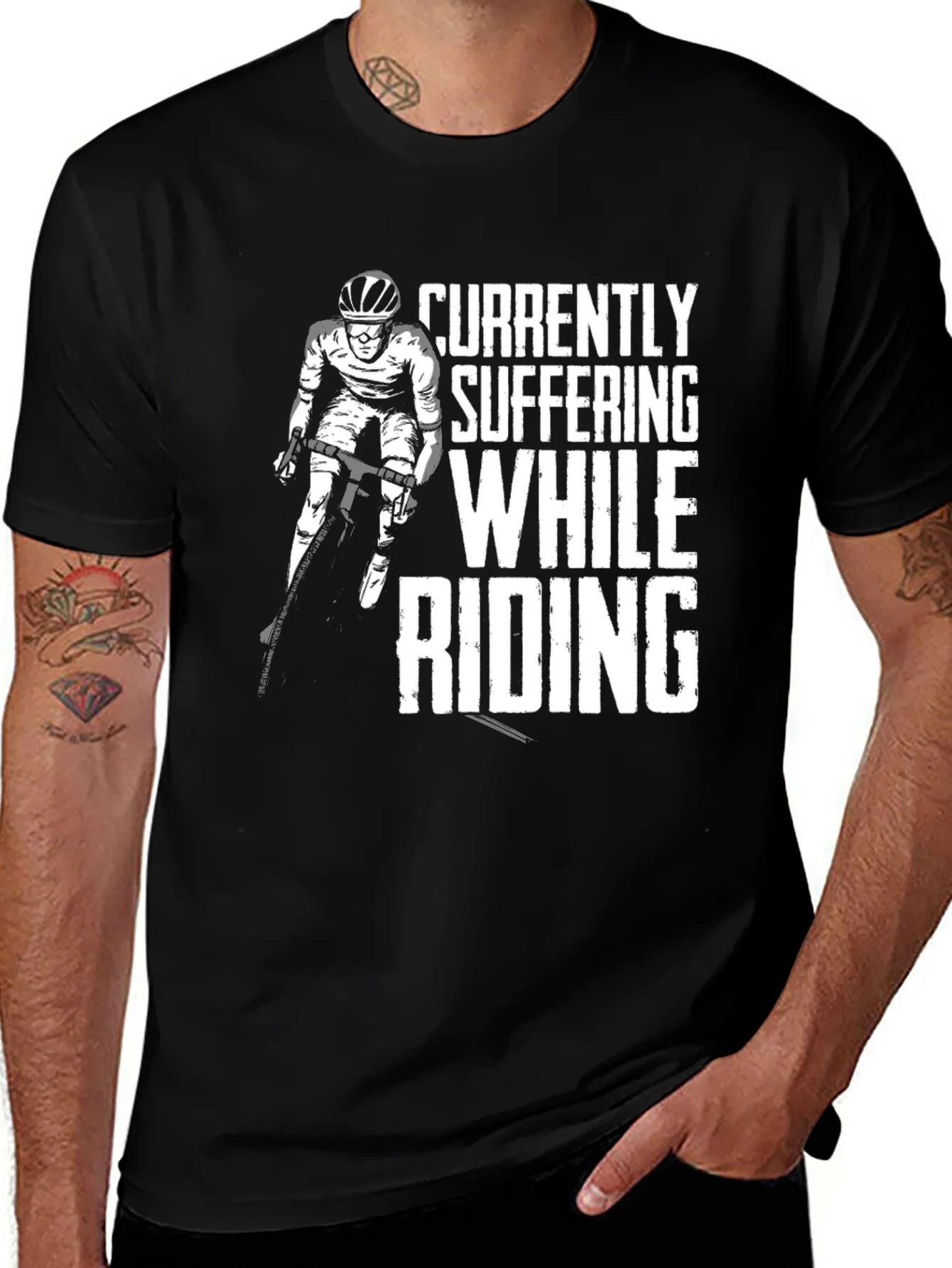 Rebbecca Suffering While Riding T-Shirt Black