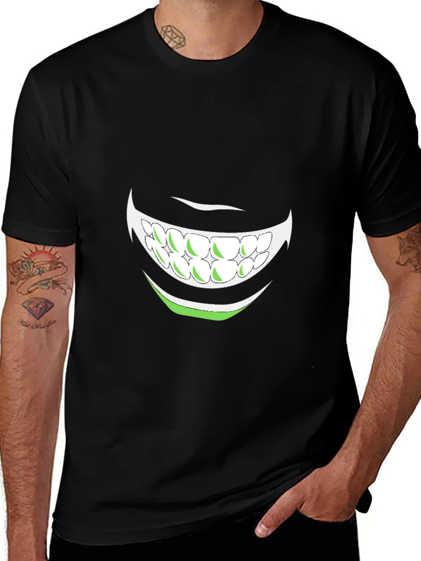 Rebbecca Mens Graphic Tee - Grinning Mouth Design
