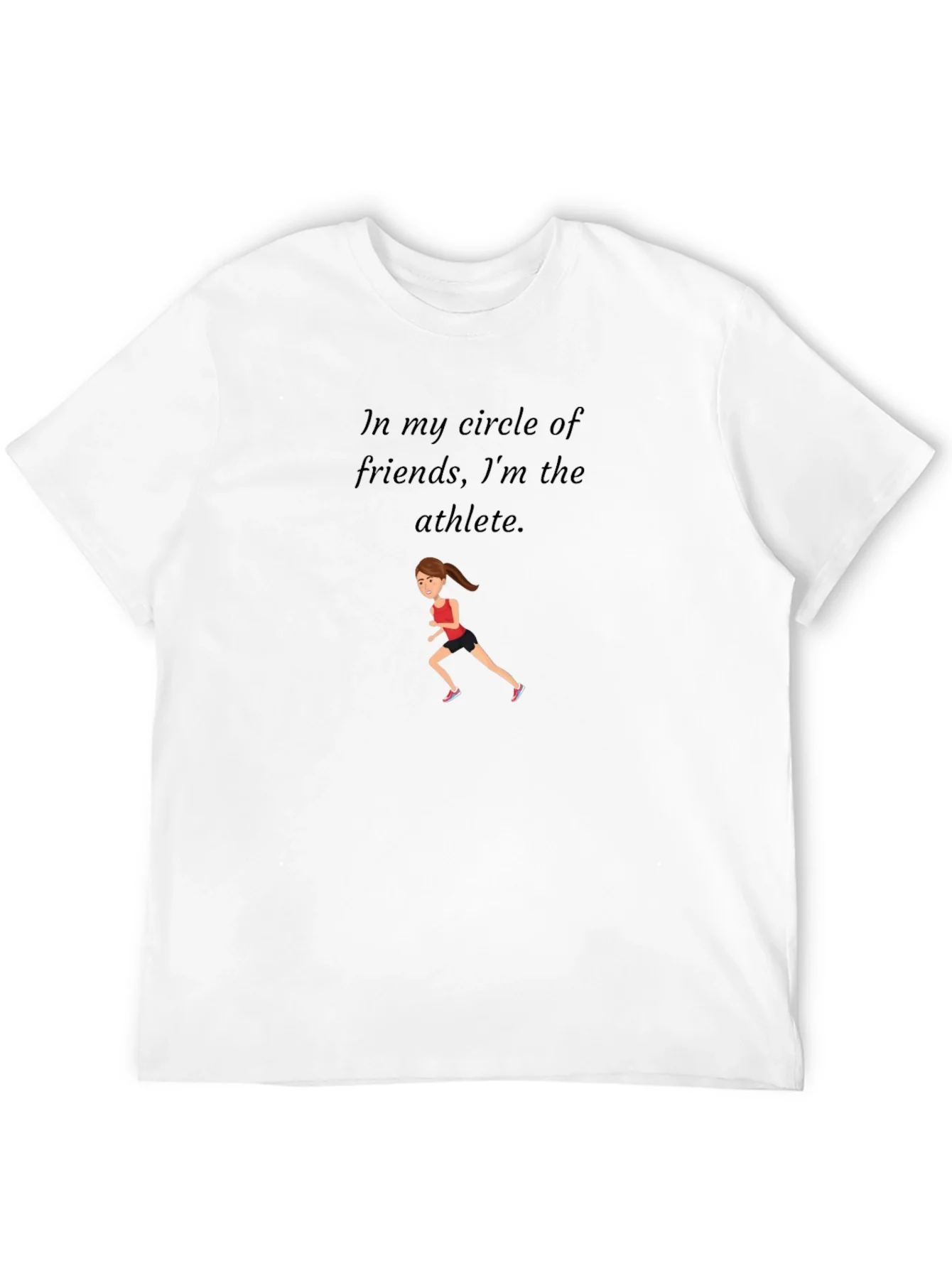 Camiseta Negra Deportiva: Soy la Atleta del Grupo