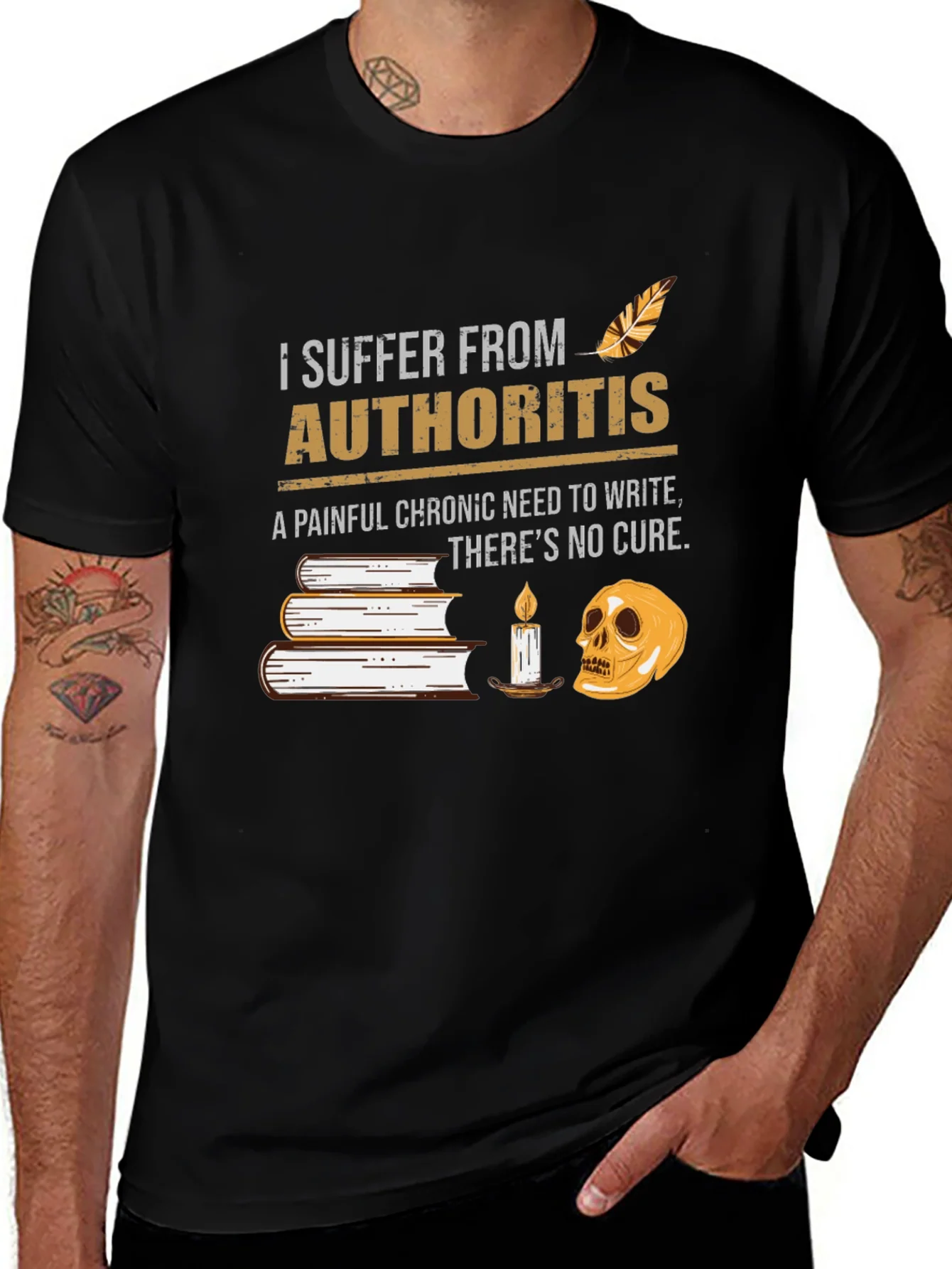 Camiseta Negra Humor Authoritis
