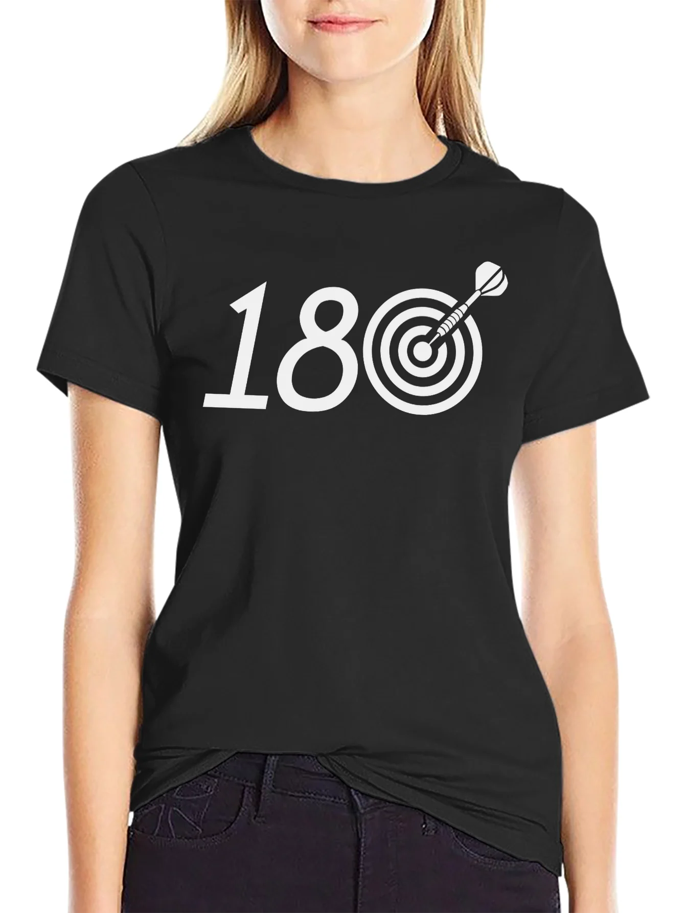 Camiseta Negra Dardos 180 - Diana Perfecta