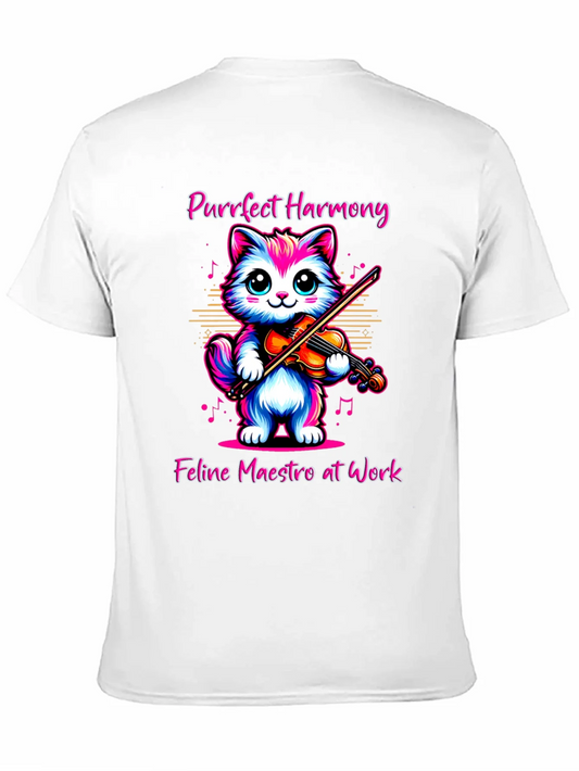 Camiseta Gato Violinista: Armon¨ªa Felina