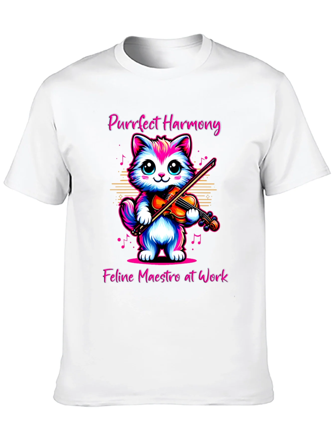 Camiseta Gato Violinista: Armon¨ªa Felina
