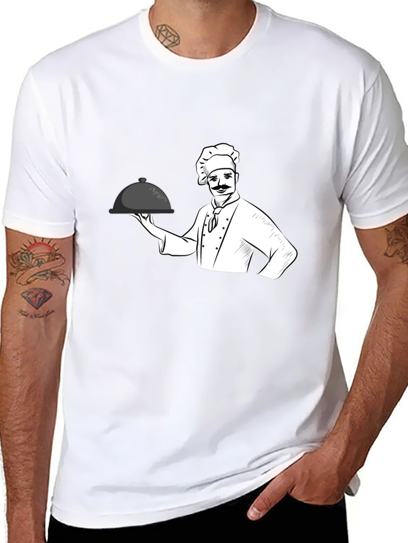 Camiseta Negra Chef Cocina Divertida