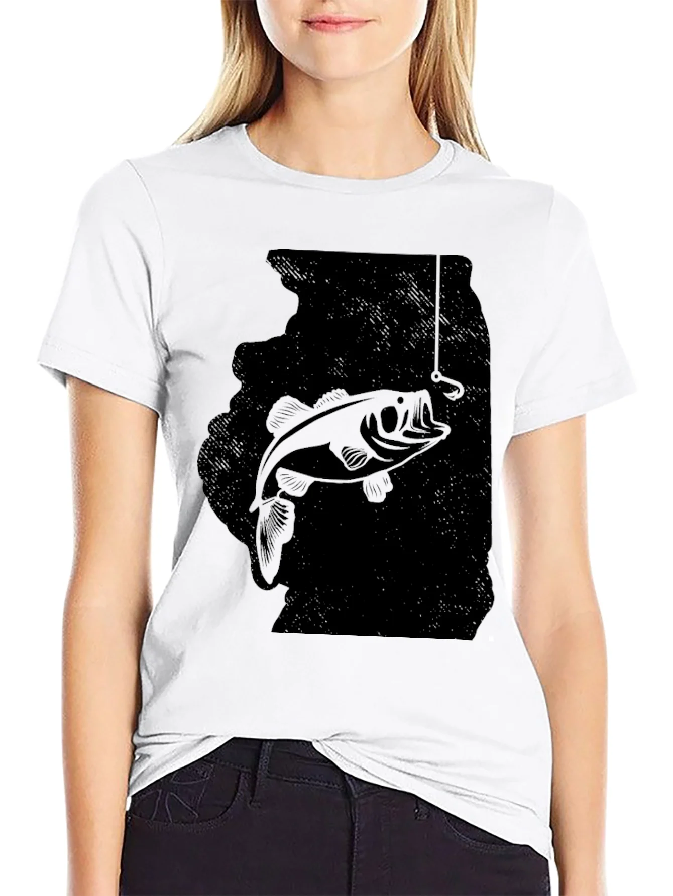 Rebbecca Fishing Graphic Tee - Bass Catch Design