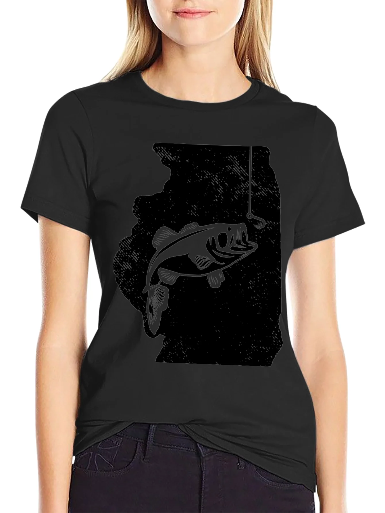 Rebbecca Fishing Graphic Tee - Bass Catch Design