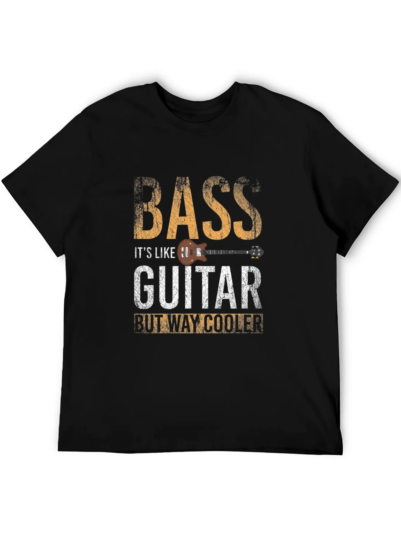 Camiseta Negra Bass Guitar Way Cooler