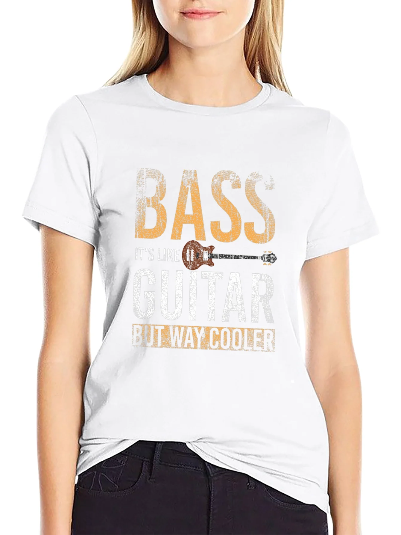 Camiseta Negra Bass Guitar Way Cooler