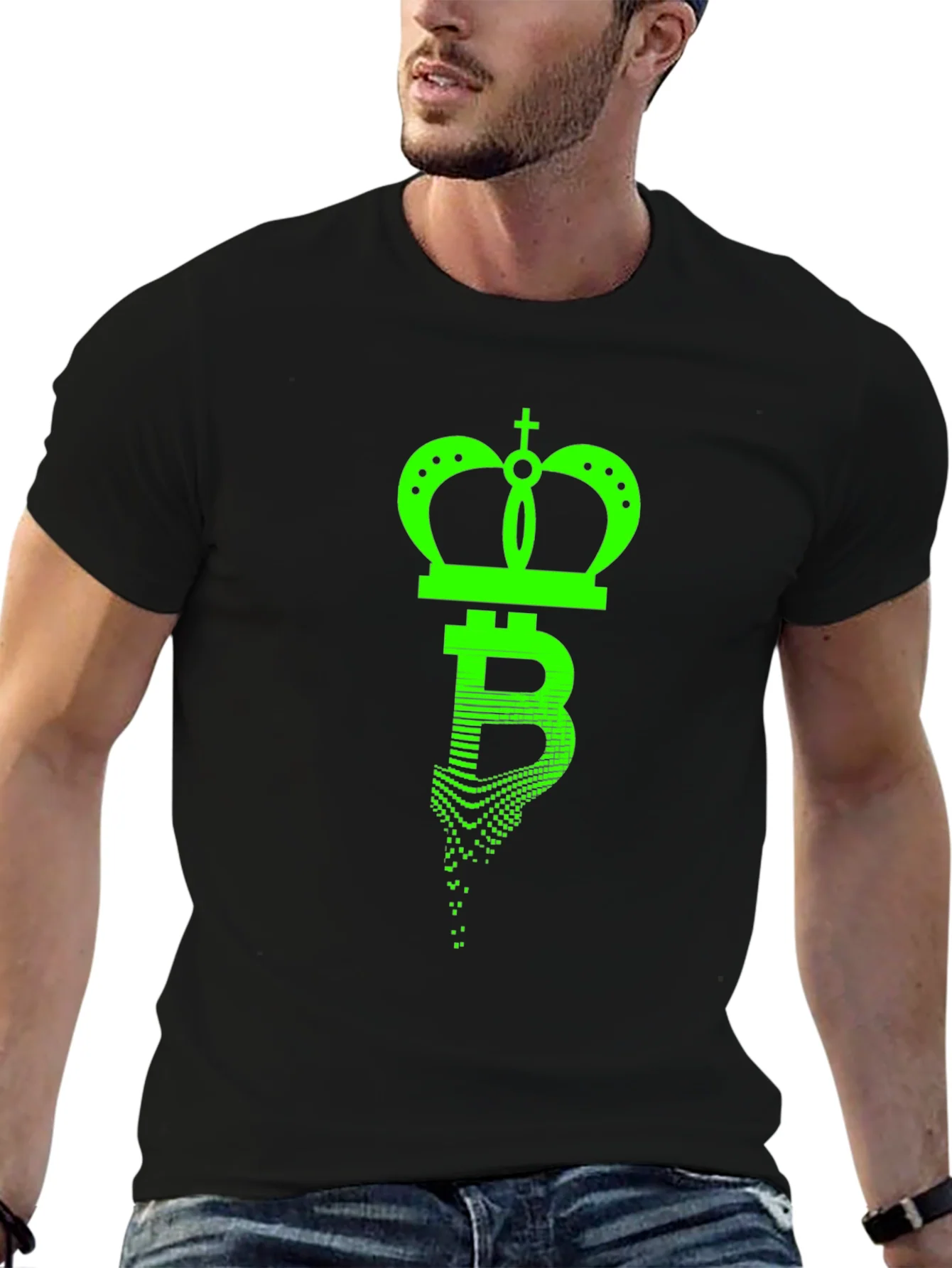 Rebbecca Bitcoin King Black T-Shirt - Crypto Crown Tee